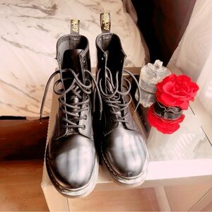 Dr. Martens Shiny Black Combat Boots
